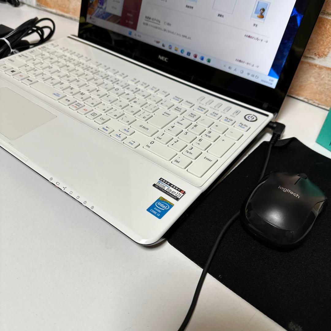 NECノートPC 高速起動SSD BRUーREドライブ　Win11 オフィス付