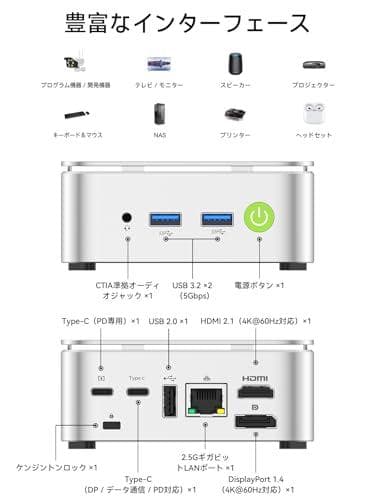 【ミニPC Ryzen 5 3500U搭載・N150より速い】GMKtec rm
