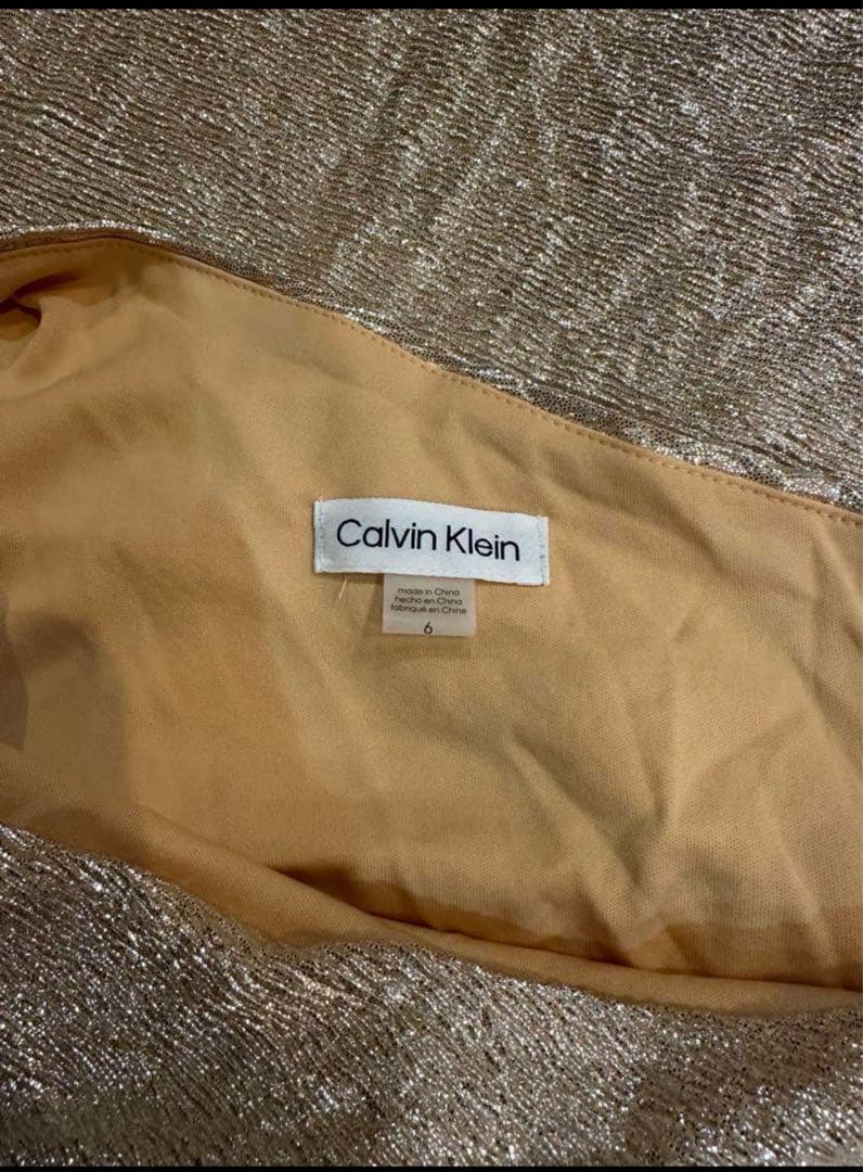   ゴールド サイズ6 ワンショルダー ドレス ロング