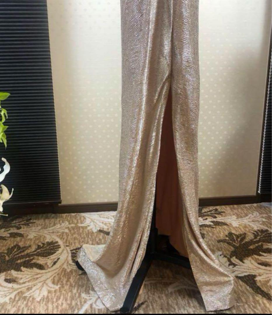   ゴールド サイズ6 ワンショルダー ドレス ロング