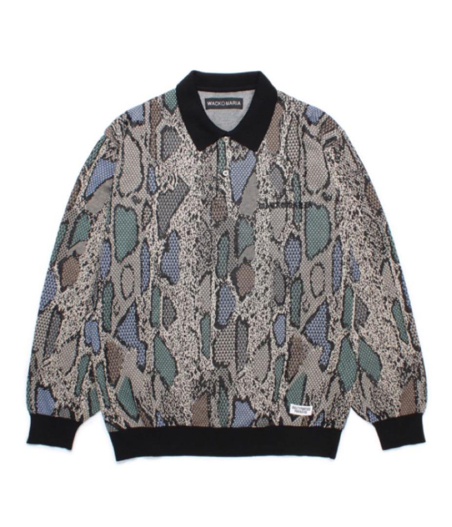 WACKO MARIA ワコマリア ニットポロ 蛇柄