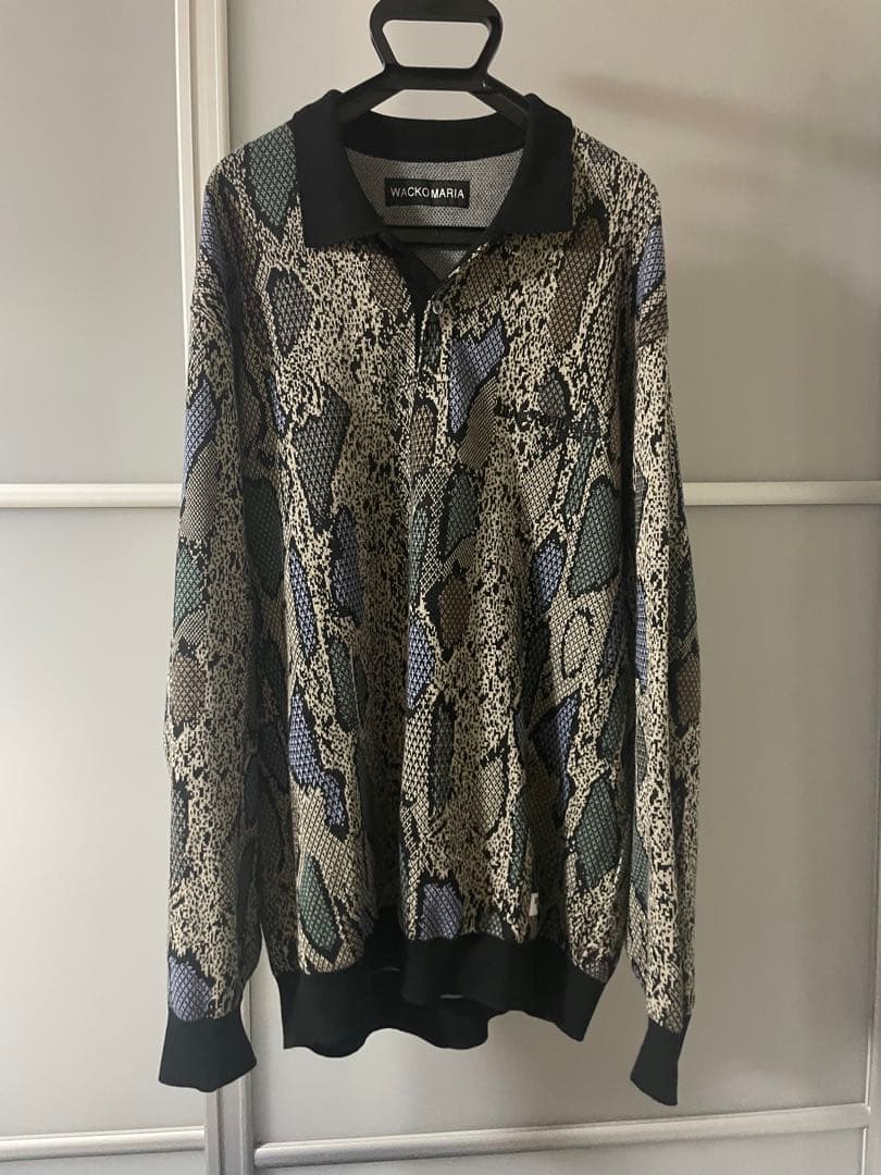 WACKO MARIA ワコマリア ニットポロ 蛇柄