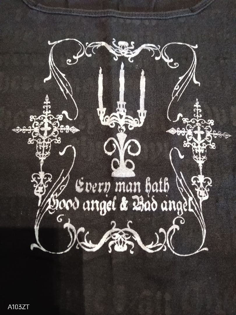 公*o様 h.NAOTO blood 燭台プリント長袖カットソー