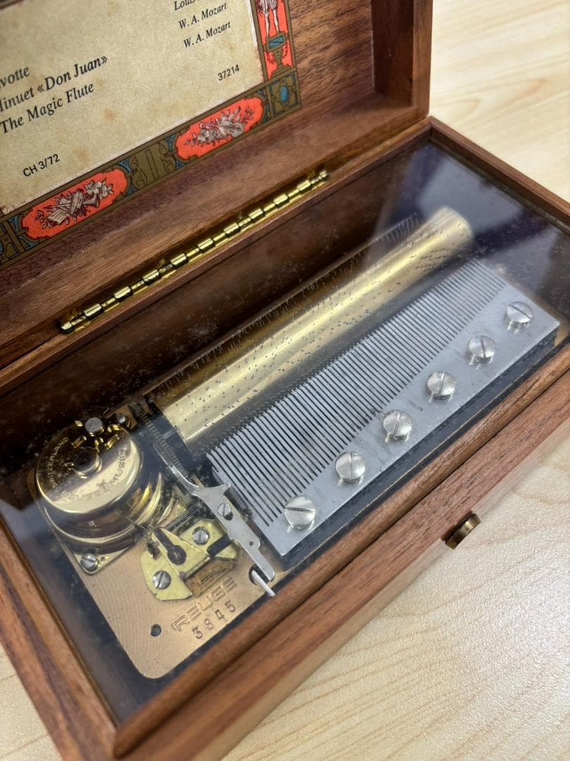 希少 REUGE 72弁 高級オルゴール 良音 3曲 ガボット ドンファン 魔笛