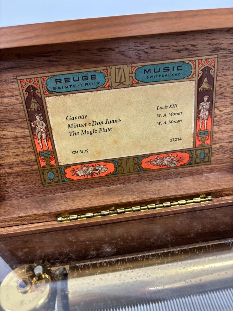 希少 REUGE 72弁 高級オルゴール 良音 3曲 ガボット ドンファン 魔笛