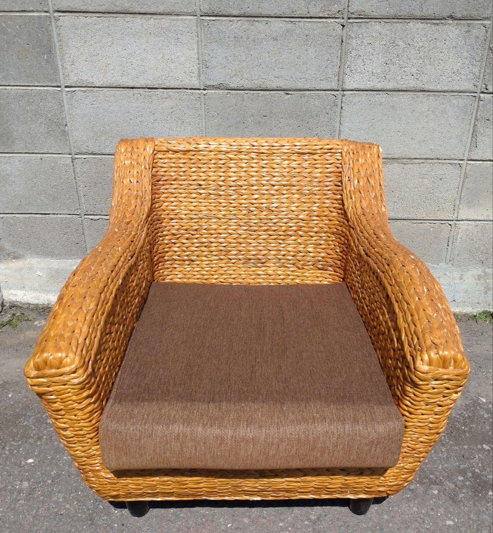 バリ風　1人掛けソファ　リゾート ウォーターヒヤシンス