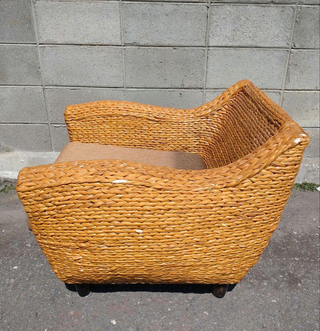 バリ風　1人掛けソファ　リゾート ウォーターヒヤシンス