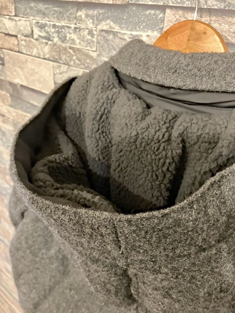 sacai ダッフルコート　ウール　グレー　トグル