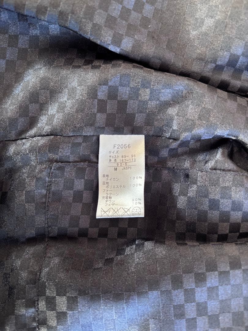 FRED PERRY フード付き リアルファー ダウンベスト Mサイズ ブラック