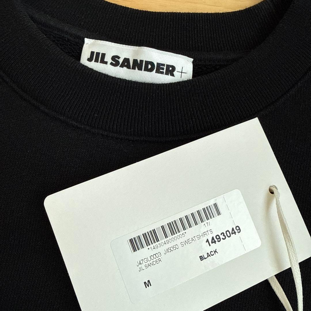 JIL SANDER+ ブラック クルーネック スウェット M