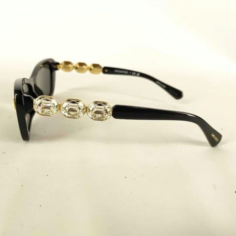 美品 SWAROVSKI クリスタル装飾サングラス ケース付 d30