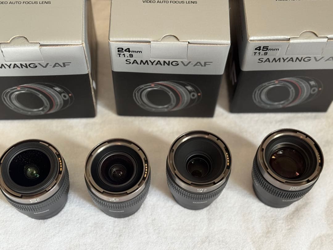 SAMYANG20,24 45 75mmT1.9 SONY Eマウントレンズ4本