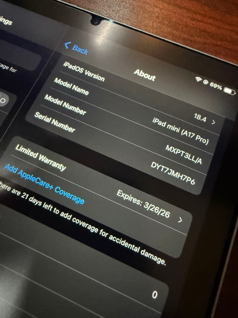 Apple iPad mini 第七世代　cellular 256 アメリカ
