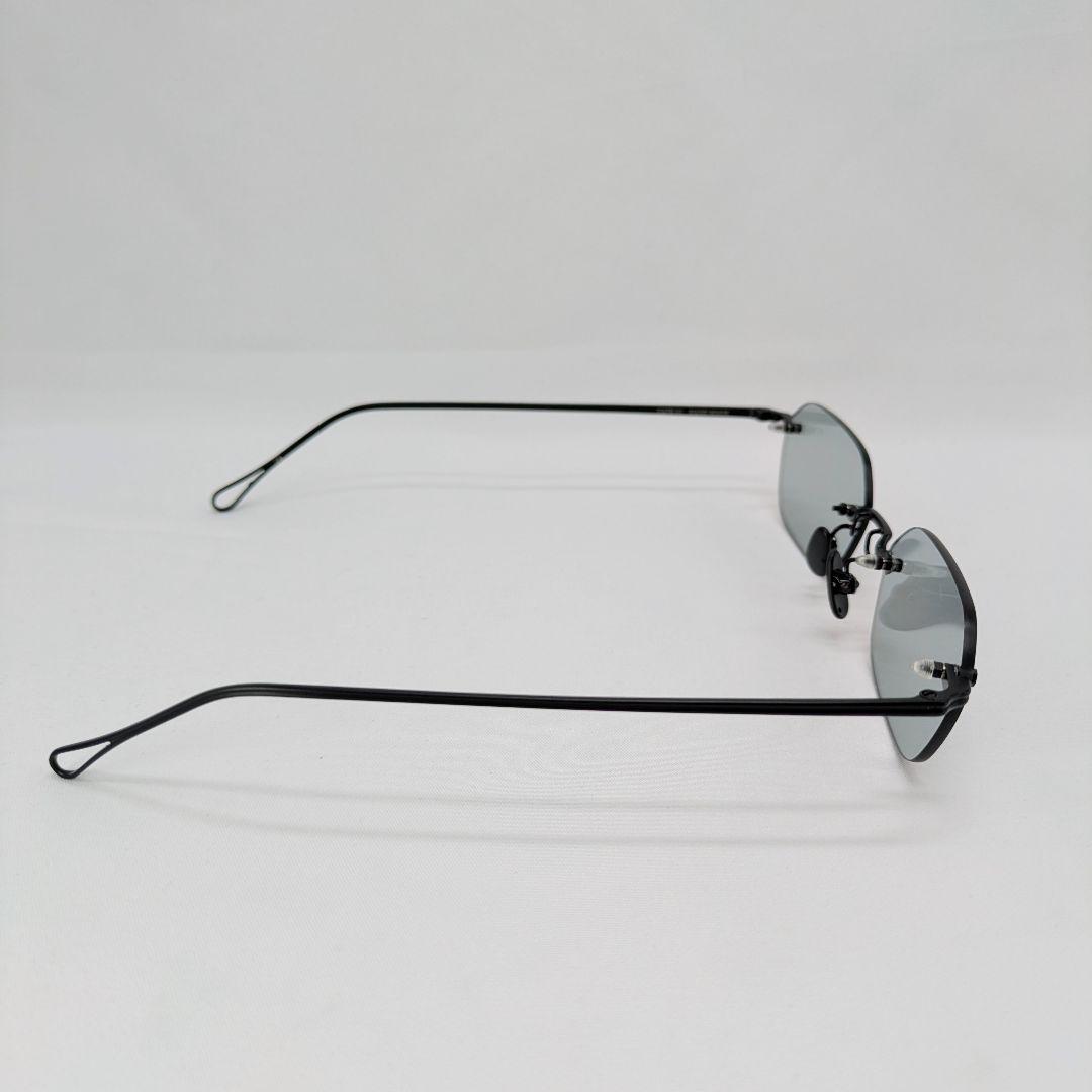 美品 ADSR VATH 01 サングラス エーディーエスアール リムレス 黒