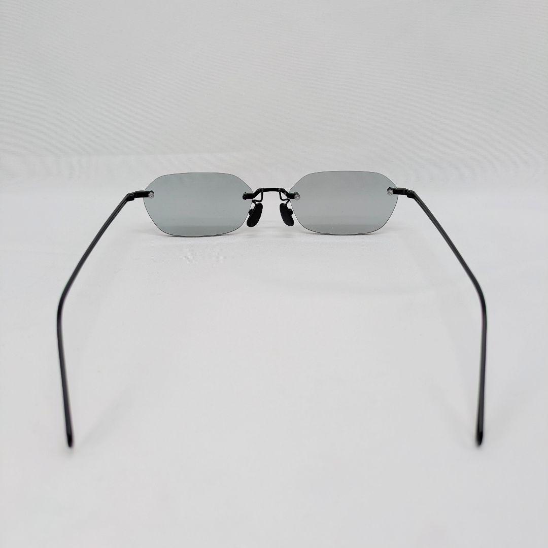 美品 ADSR VATH 01 サングラス エーディーエスアール リムレス 黒