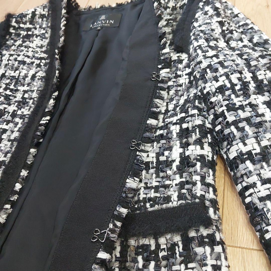 【LANVIN COLLECTION】ランバンコレクション ツイードジャケットS