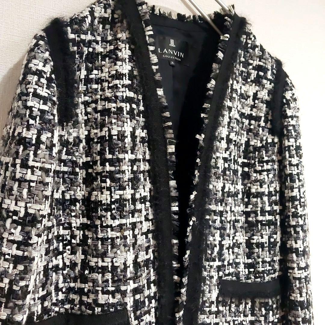 【LANVIN COLLECTION】ランバンコレクション ツイードジャケットS