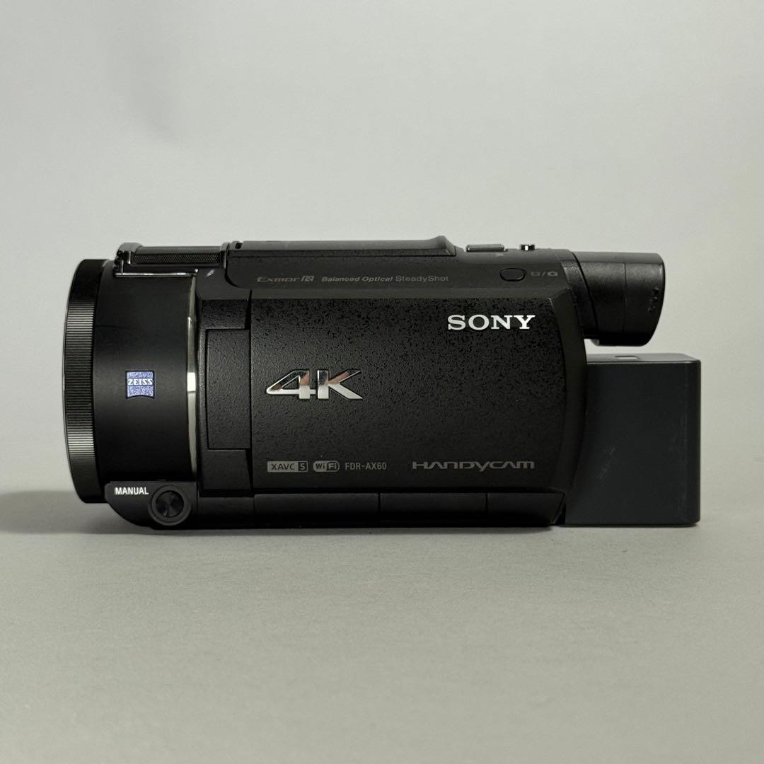 SONY 4Kビデオカメラレコーダー FDR-AX60+バッテリーパック大2個