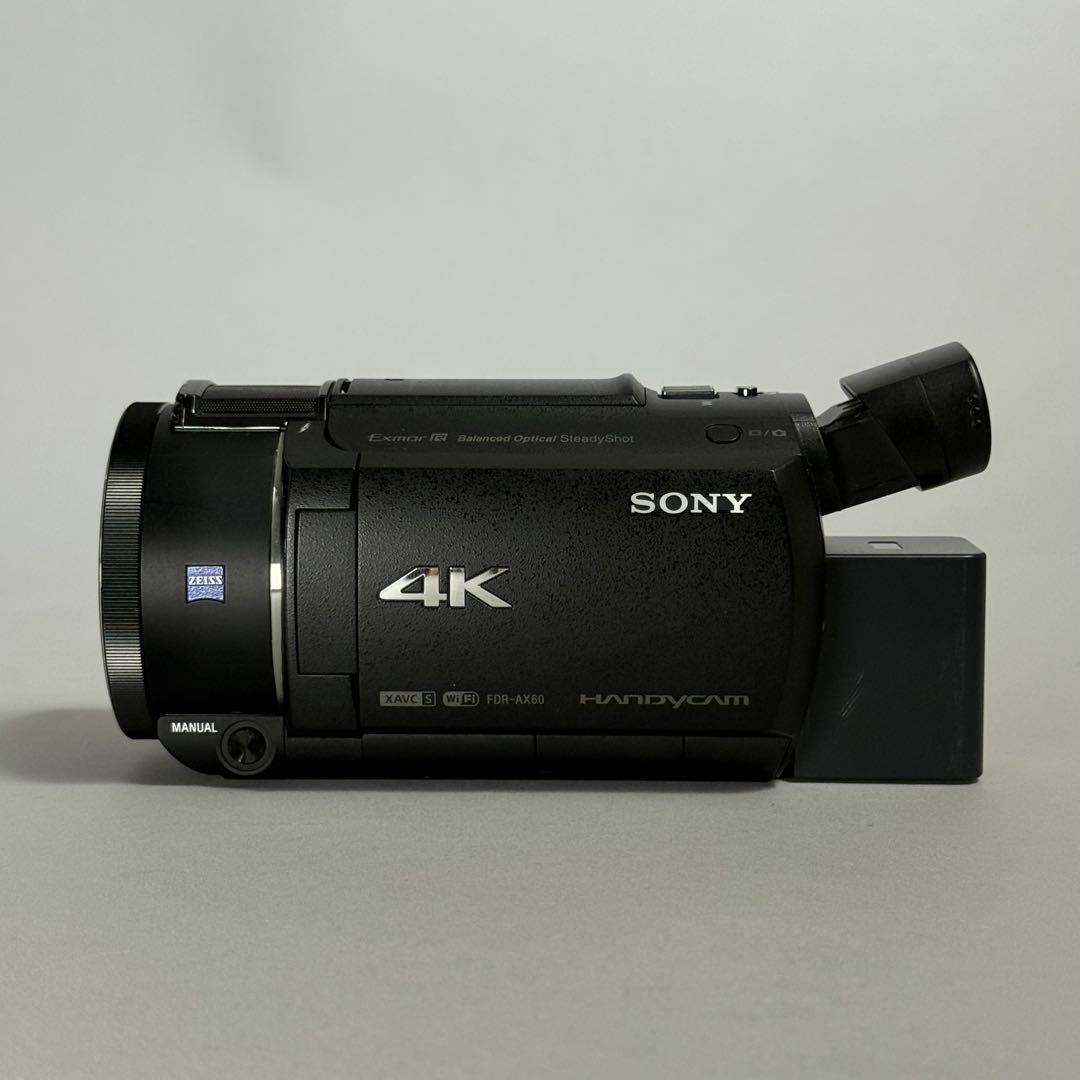 SONY 4Kビデオカメラレコーダー FDR-AX60+バッテリーパック大2個