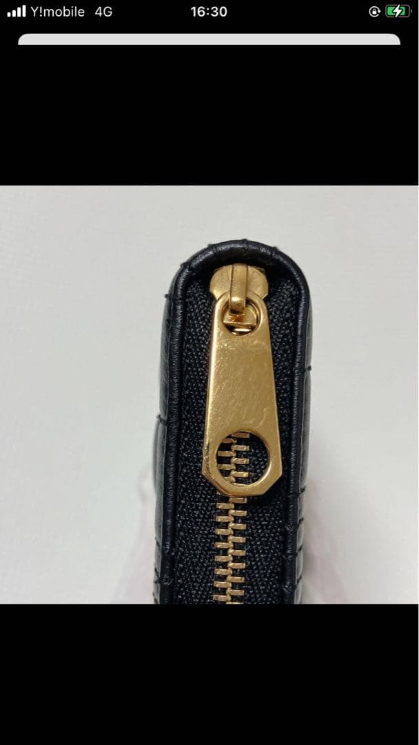 極美品　BURBERRY レザーラウンドジップ長財布　キルティング　黒　TBロゴ