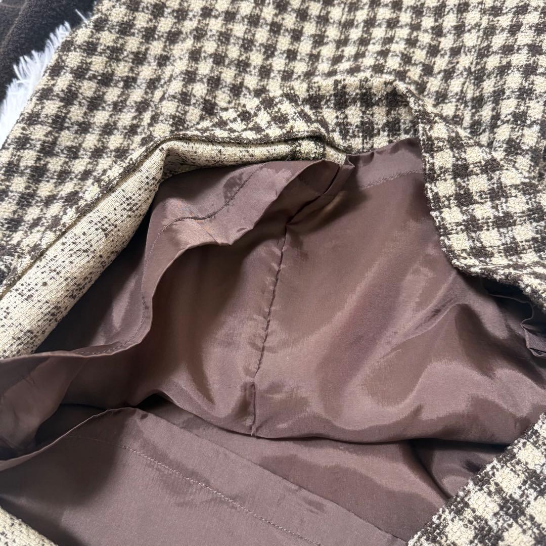 【極美品/希少】Chloe クロエ ウール混 ギンガムチェック ワンピース 40