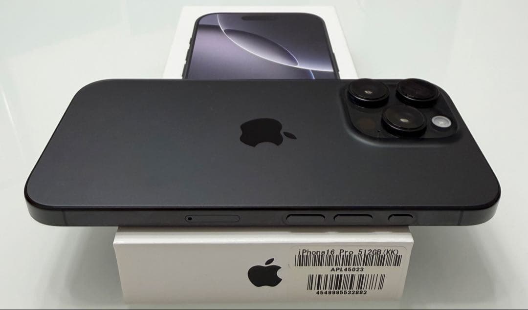 美品 iPhone16PRO 512GB ブラックチタニウム バッテリー92%