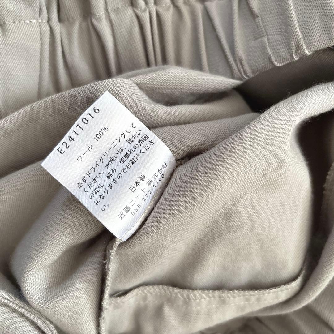 evam eva エヴァムエヴァ WOOL TUCK PANTS