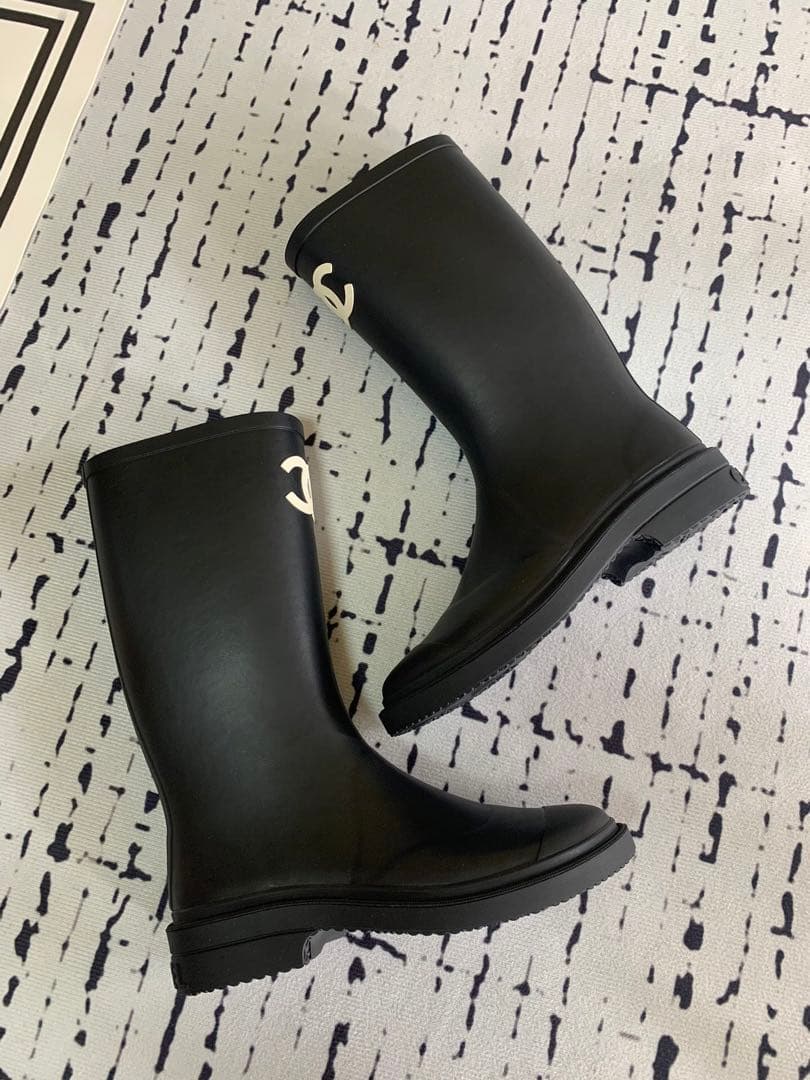 24時間以内発送 ブラック ラバーブーツ 長靴