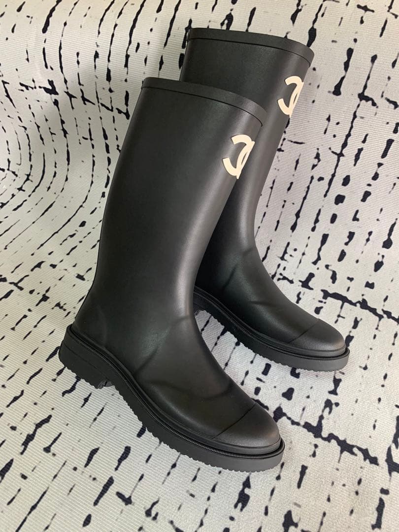 24時間以内発送 ブラック ラバーブーツ 長靴