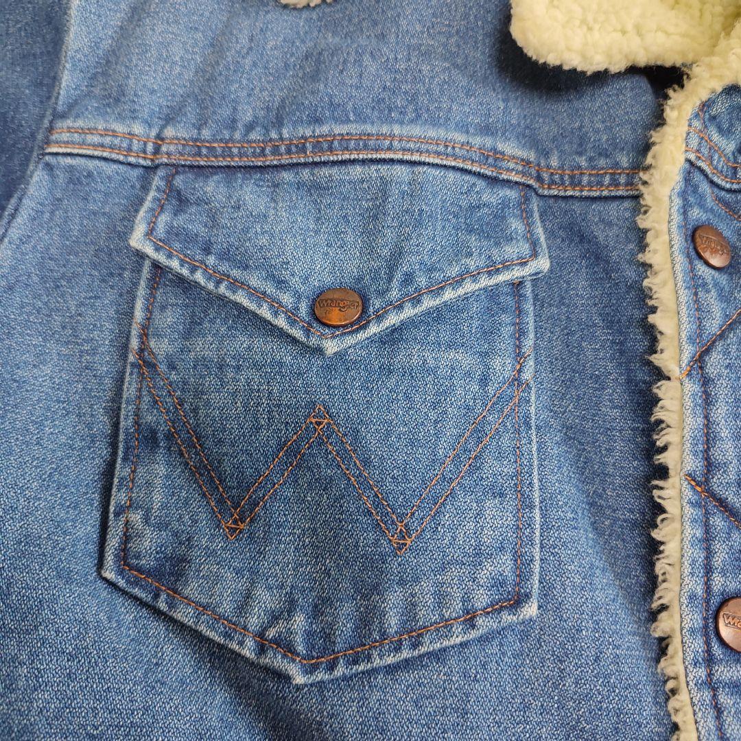 [美品]Wrangler WM1923 デニム ボアジャケット Ｍ ランチコート
