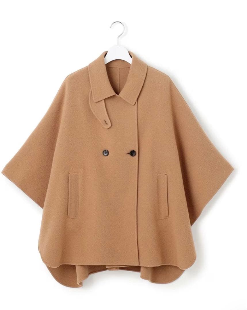 23区 見上愛さん着用 ウールライトリバー ポンチョシルエット コート