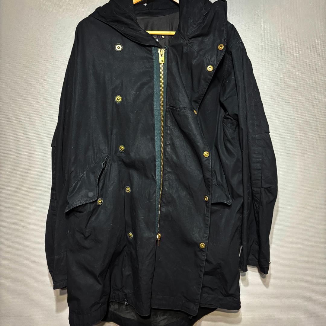 KLASICA クラシカ　BIGフードパーカーブルゾン ハーフモッズコート