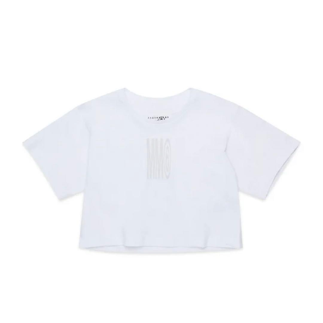 MM6 キッズ14Y クロップドTシャツ ホワイト