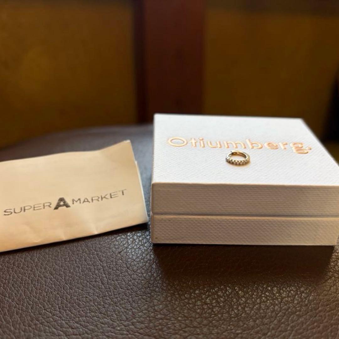 Otiumberg オティウムバーグ 片耳用 ダイヤモンド フープ ピアス