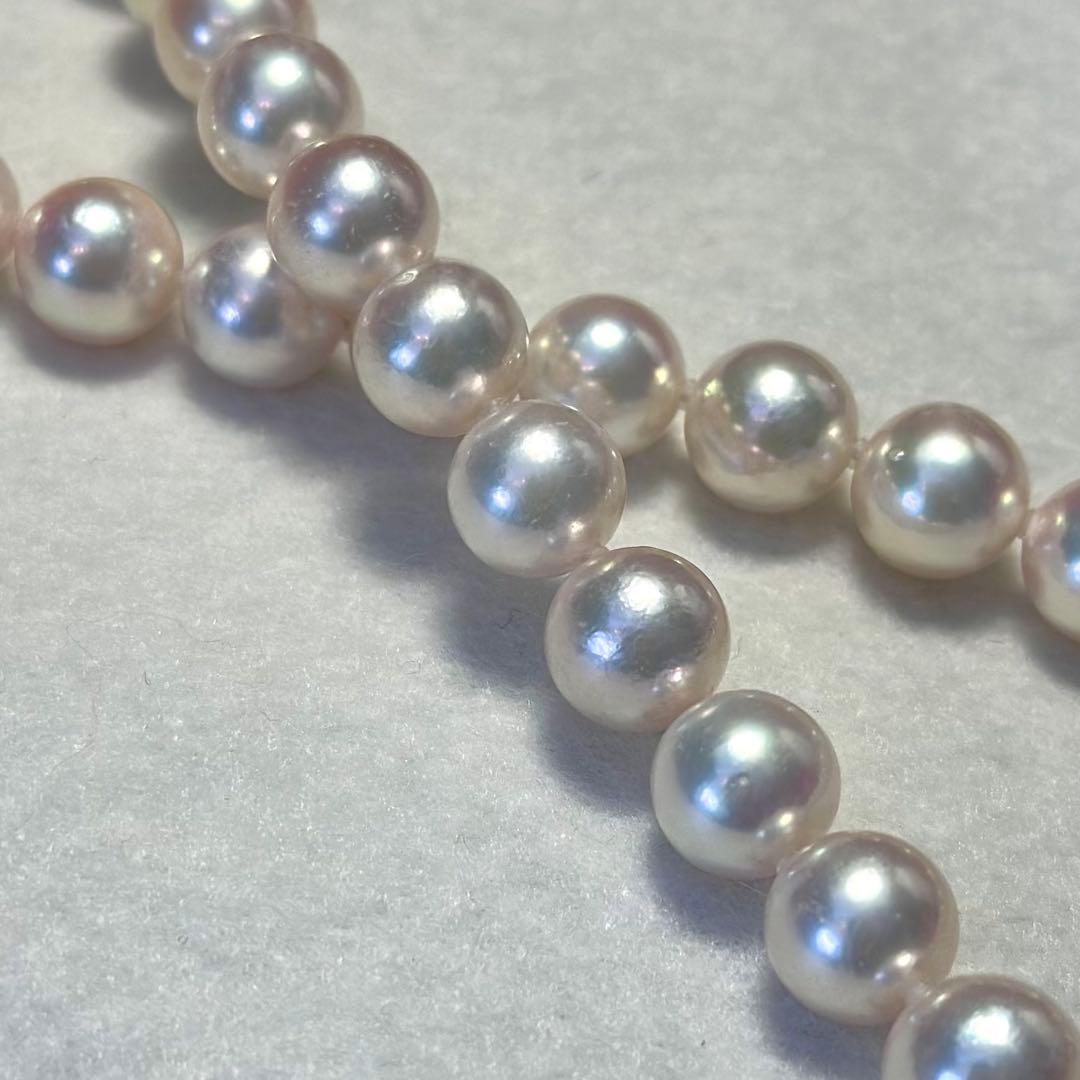 超大珠✨テリ強　K14WG アコヤ真珠　パール　ネックレス 糸替え済 9.5mm