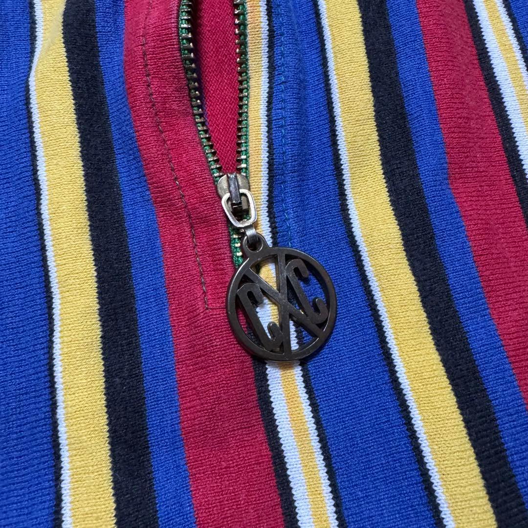 CROSS COLOURS ストライプシャツ ラスタ ジップアップ 2pac