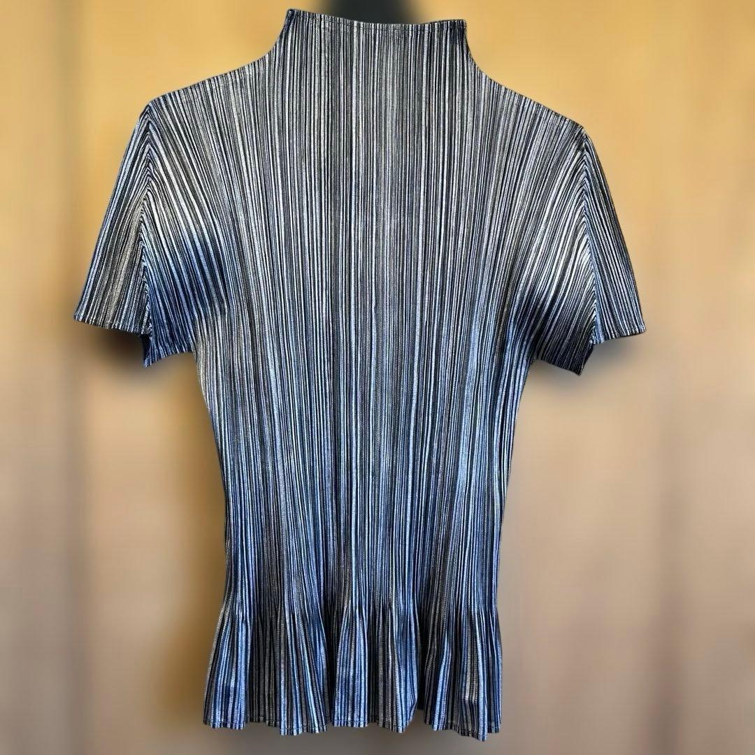 PLEATS PLEASE プリーツプリーズ イッセイミヤケ モノトーン柄 半袖