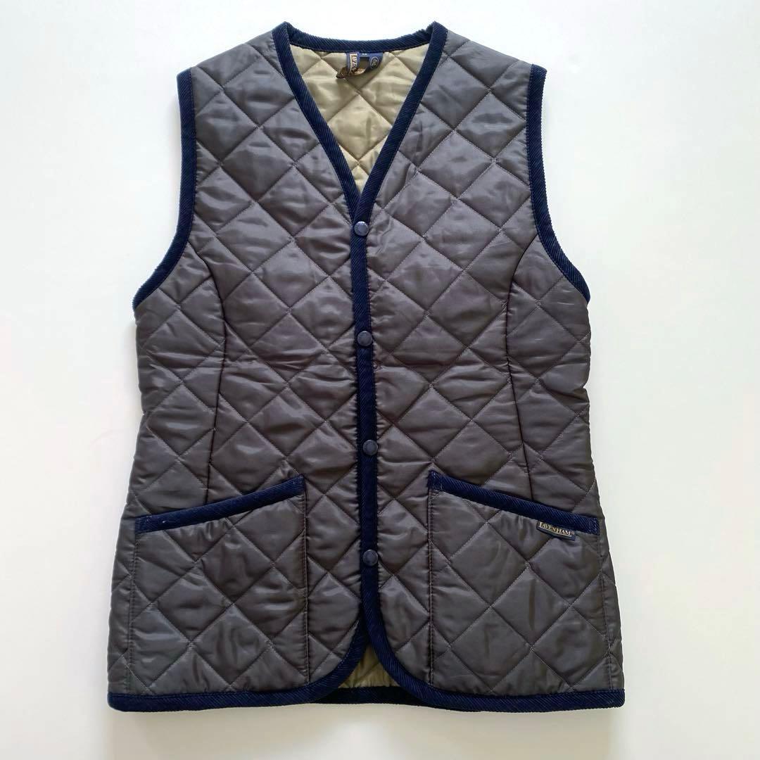 ラベンハム キルティングベスト 36 S グレー　イギリス製