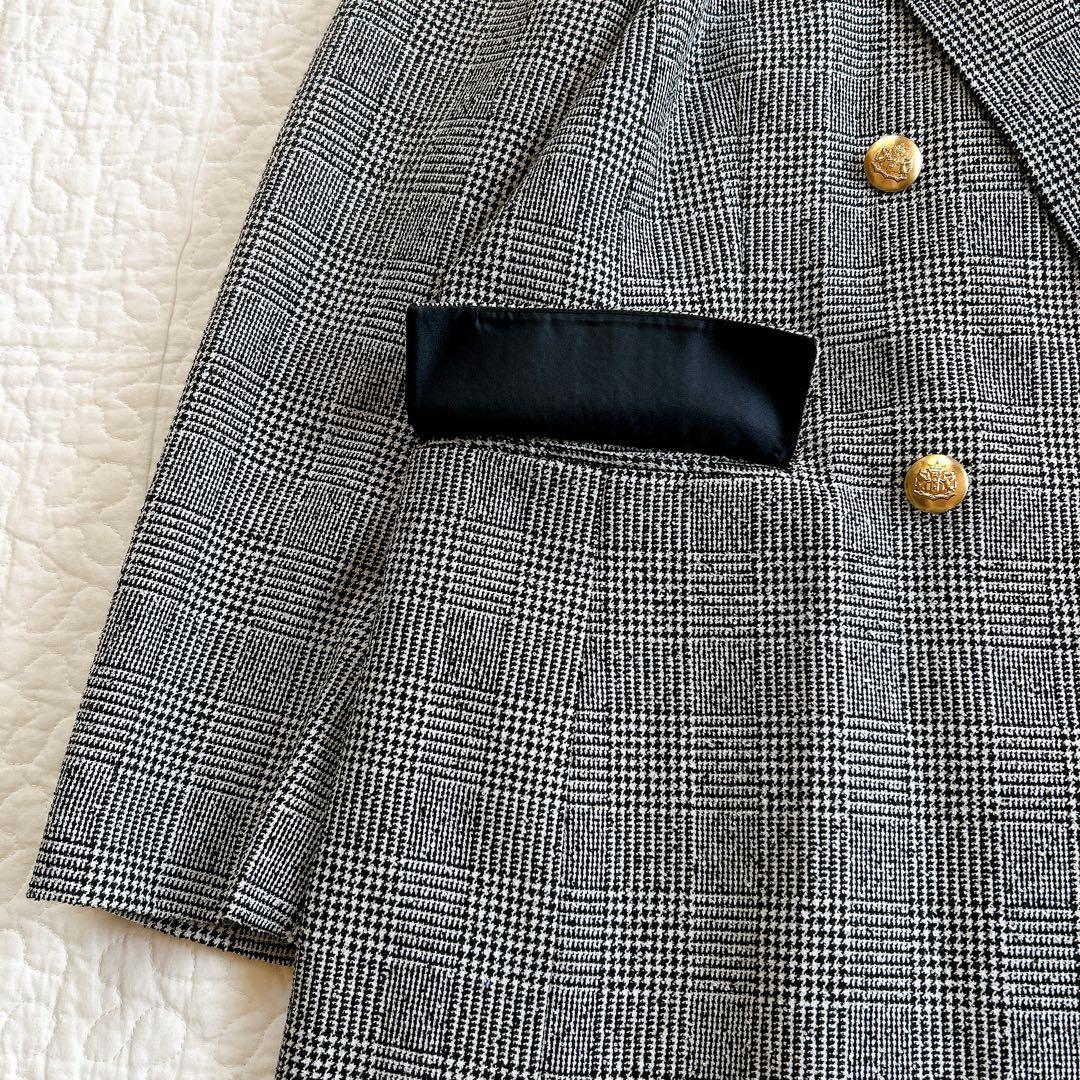 新品タグ付 アルページュストーリー W釦テーラードジャケット 金ボタン チェック