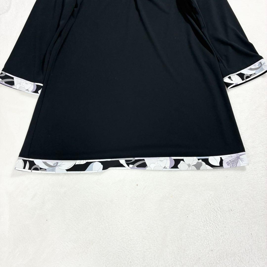 キ**様 極美品✨ LEONARD SPORT 長袖 チュニック 花柄トリムライ