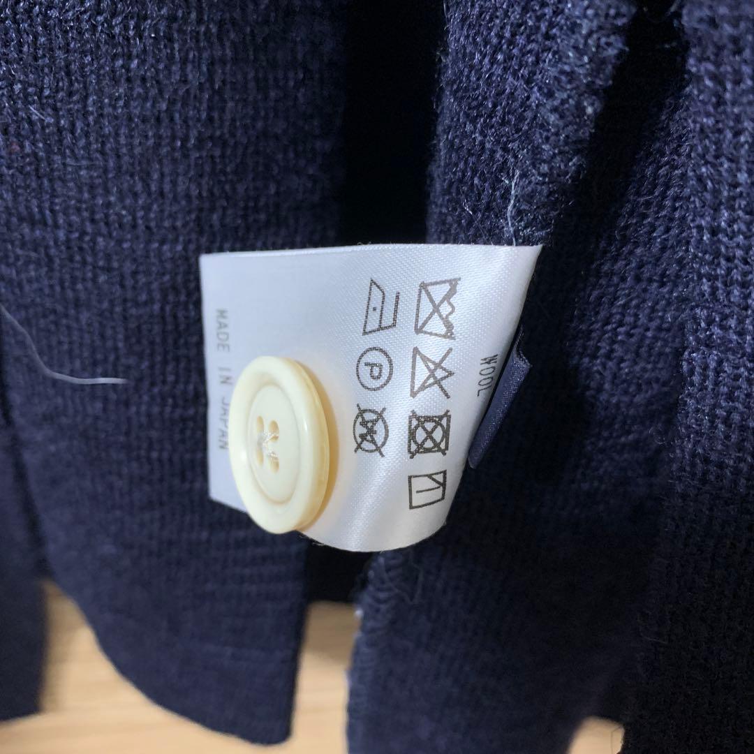 ハンドルーム　ニットジャケット　ネイビー