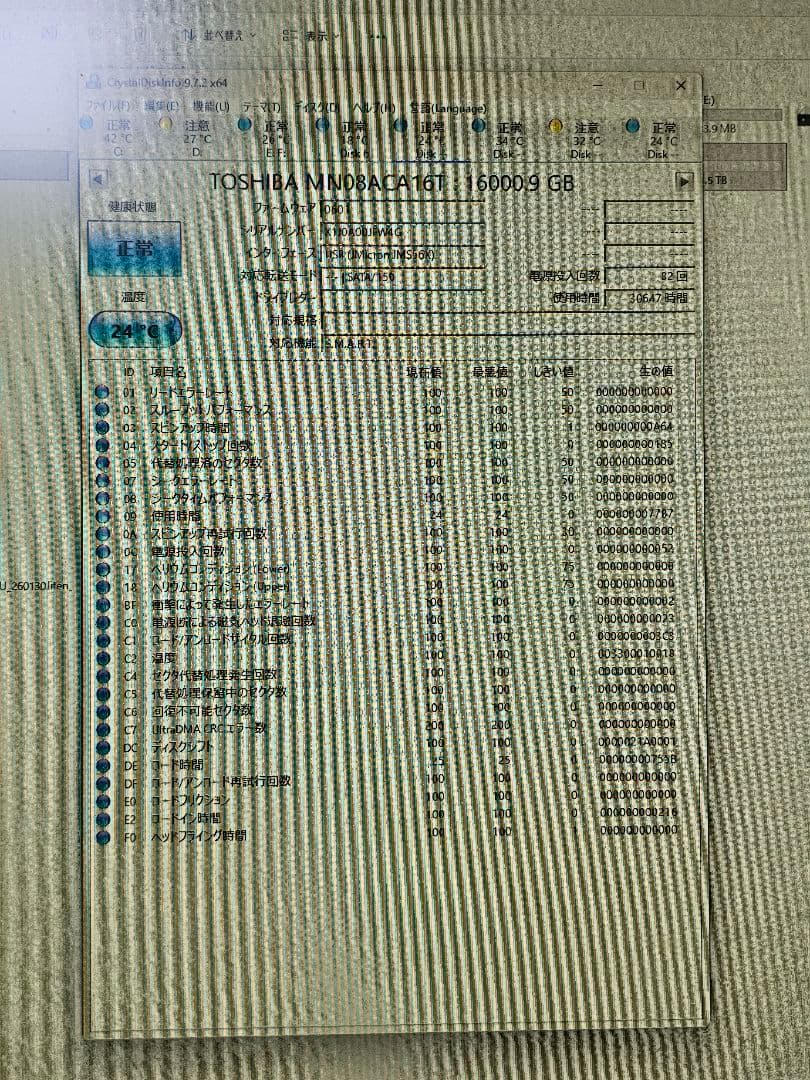 東芝 3.5インチ内蔵HDD 16TB (MN08ACA16T)