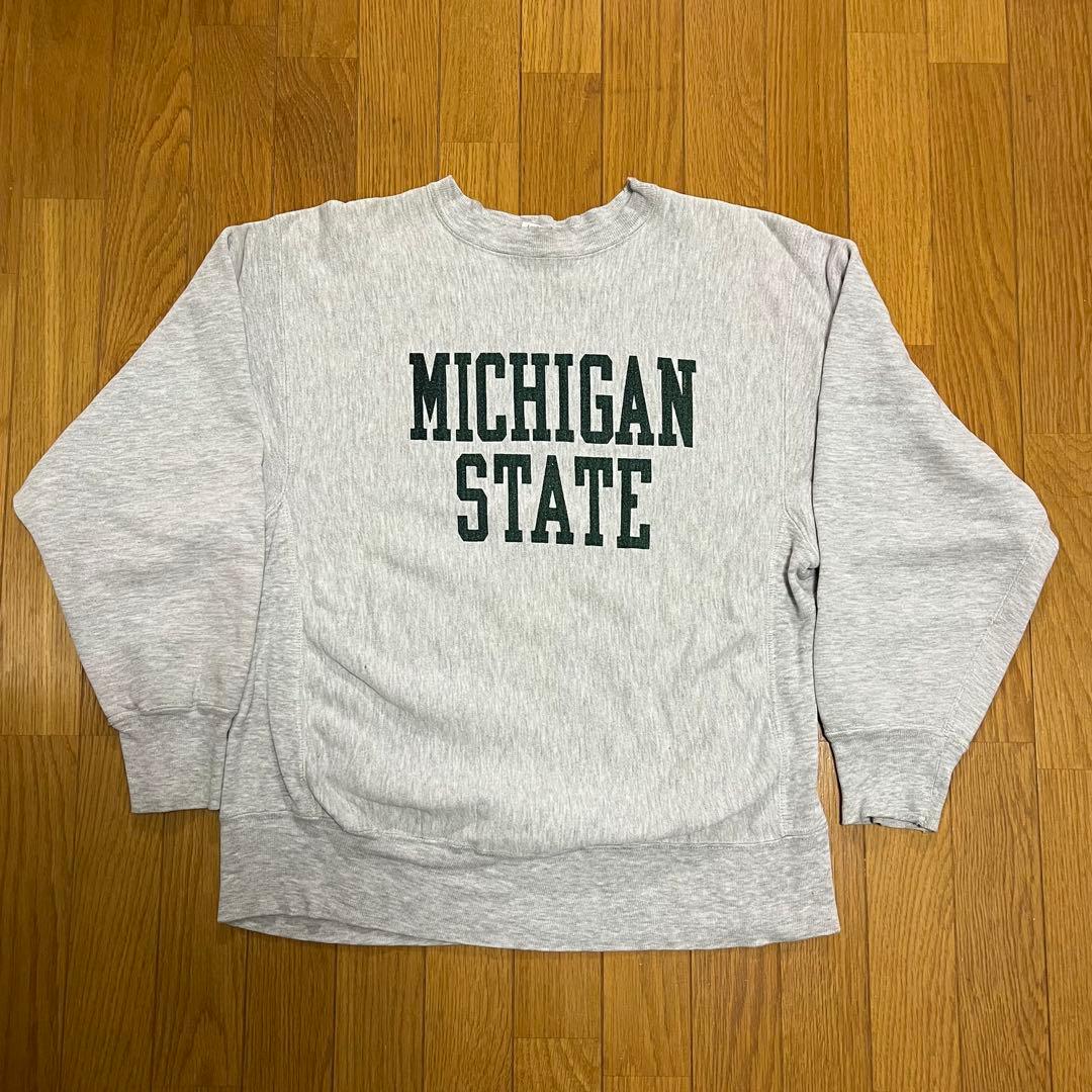 80s チャンピオン リバースウィーブ トリコタグ 染み込み USA製 ミシガン