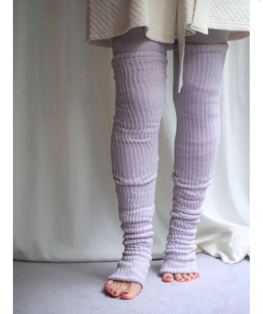 nanadecor/ナナデェコール　シルクオーガニックコットンレッグウォーマー