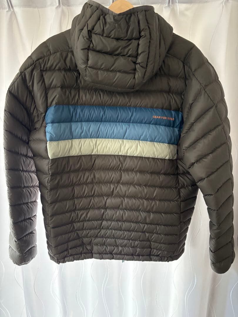 早い者勝cotopaxi フード付きダウンジャケット グレー/ブルー/アイボリー