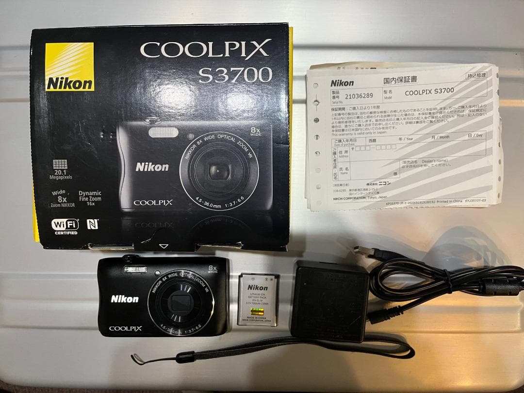 Nikon COOLPIX デジタルカメラ S3700 純正品付き ジャンク