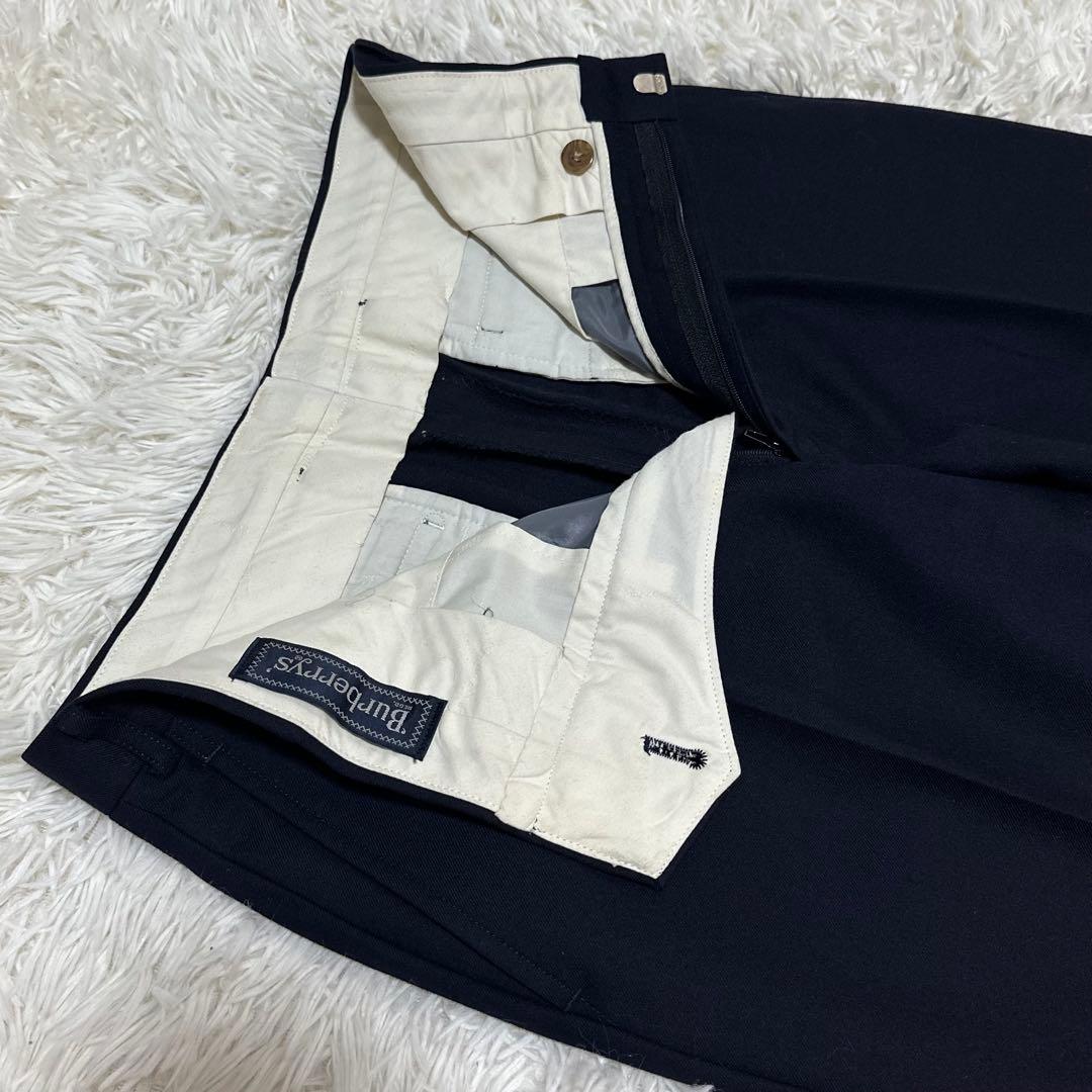 希少 バーバリーズ 金ボタン 紺ブレ ウール ダブルブレスト セットアップ 毛