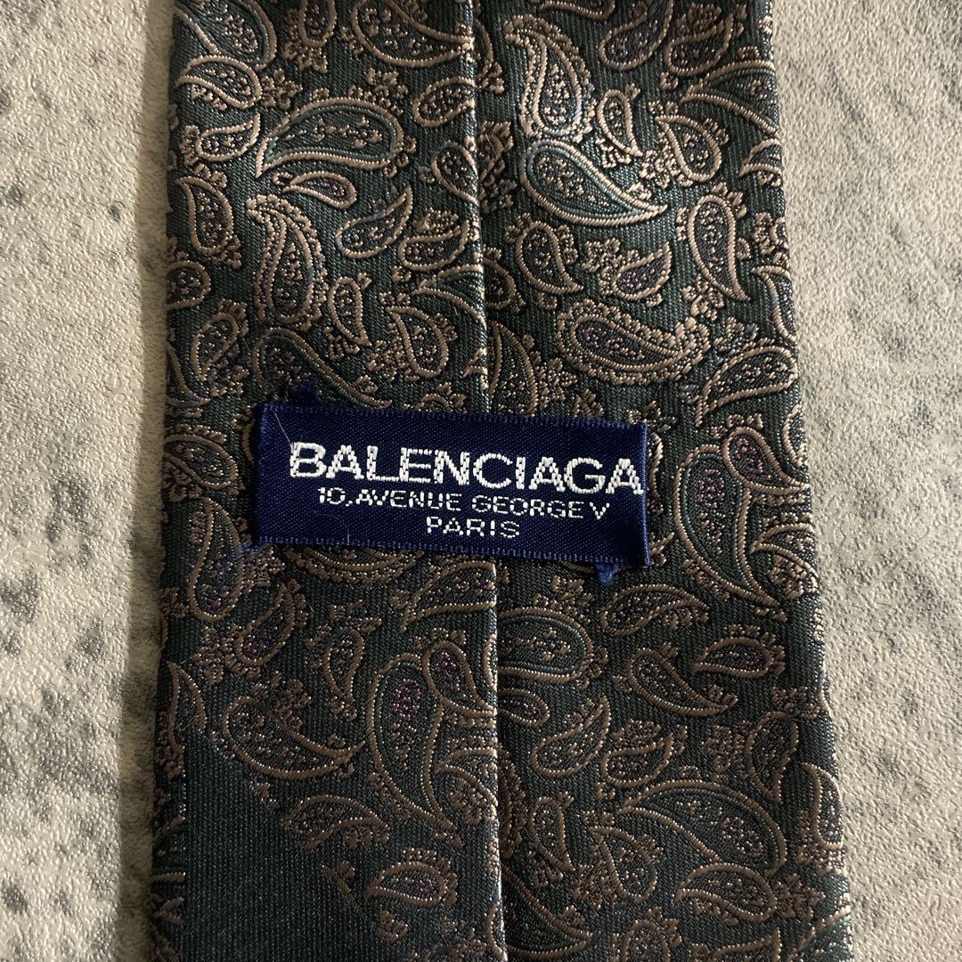 極美品 England製 極上ウール BALENCIAGA ネクタイ スーツXL