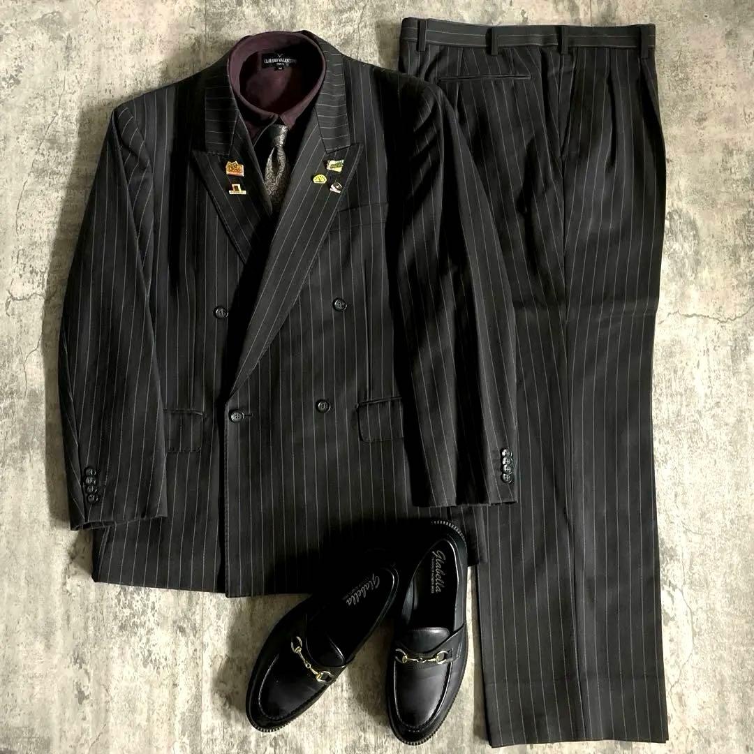 極美品 England製 極上ウール BALENCIAGA ネクタイ スーツXL