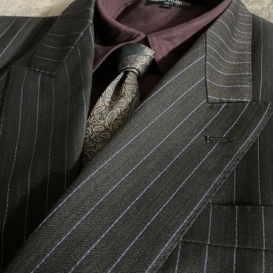 極美品 England製 極上ウール BALENCIAGA ネクタイ スーツXL